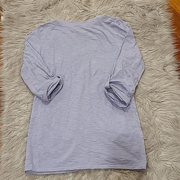 J jill long light blue cotton button down cardigan with pockets size small - Picture 7 of 8